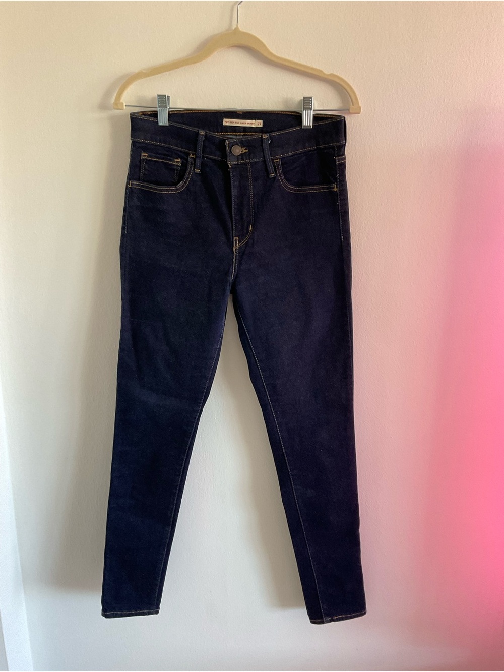 Levi's Dark Indigo Women's Skinny Jeans 720 High Rise Super Skinny